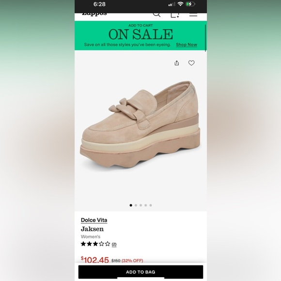 Dolce Vita Tan Platform Loafers - Picture 7 of 7